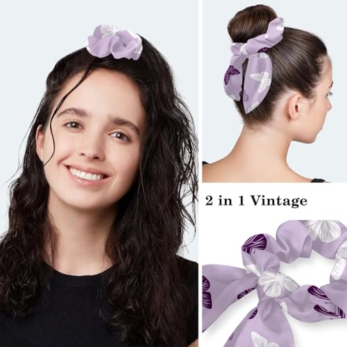 Image of Butterfly Scrub Cap Women with Ponytail & Buttons Adjustable Surgical Nurse Hat with Cotton Sweatband for Long Hair