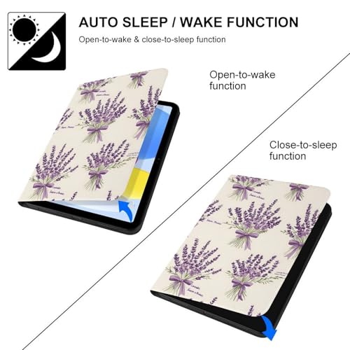 Compatible avec iPad A16 11" étui tablette fin 10.9 pouces violet lavande
