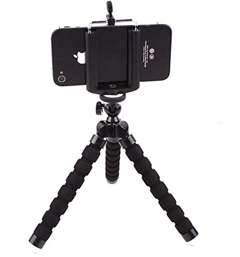NOVAGO Mini trépied Pliable et Flexible pour Tous Les Smartphones de Largeur de Moins de 8.5 mm (Noir)
