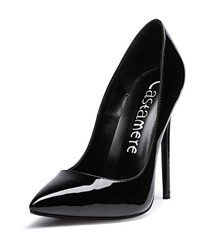 Castamere Womens High Heel Pumps Slip-on Pointy-Toe Elegant Stilettos Shoes 4.7Inch Heels Basic Pump