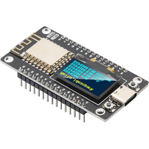 ESP32 Placa de desarrollo con pantalla OLED, placa de desarrollo ESP8266 con pantalla OLED de 0,96 pulgadas, placa de doble núcleo IOT tipo C de 240 MHz, módulo Bluetooth WiFi CH340 2414~2484 MHz