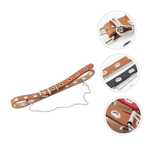 BESPORTBLE Punk Style Ring Belt for Women Fashion Holed Waistband Buckle for Dance4