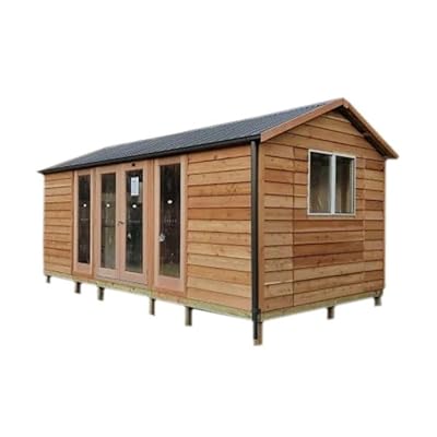 Generic Large Wooden Garden Shed with Windows and Doors, Prefab Wood Structure, Best Price Outdoor Storage Shed House, Brown