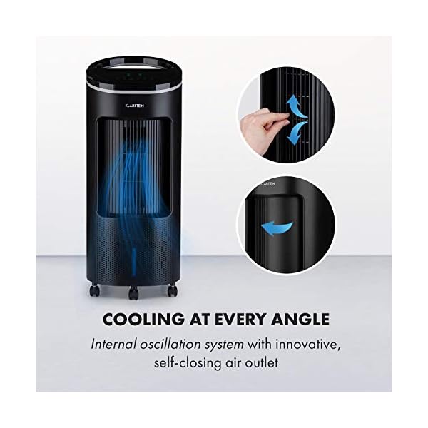 Klarstein IceWind Plus - 4-in-1: Air Cooler, Fan, Humidifier, Air Purifier, Air Throughput: 330 m³ / h, Power Consumption: 65 Watts, NatureWind Function: 4 Speeds, 3 Operating Modes - Image 3