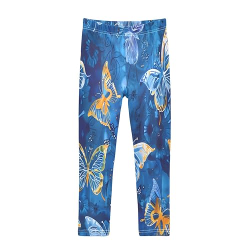Toddler Girls Leggings Printed Yoga Pants Leggings Butterflies Dye Method for Kids
