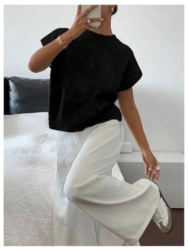 Image of SOLY HUX Women's Short Sleeve Business Casual Sweater