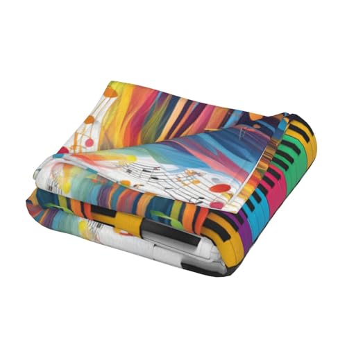 Couverture imprimé musique BROLEO, cadeau idéal pour lit et canapé