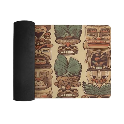 Alfombrilla para escritorio Vintage Aloha Tiki de caucho grande miniatura 3