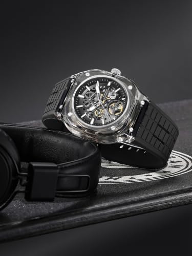 Image of French Connection | Skeleton Dial | Transparent Acrylic Case | Silicone Strap | Quartz Watch for Men - FCG01