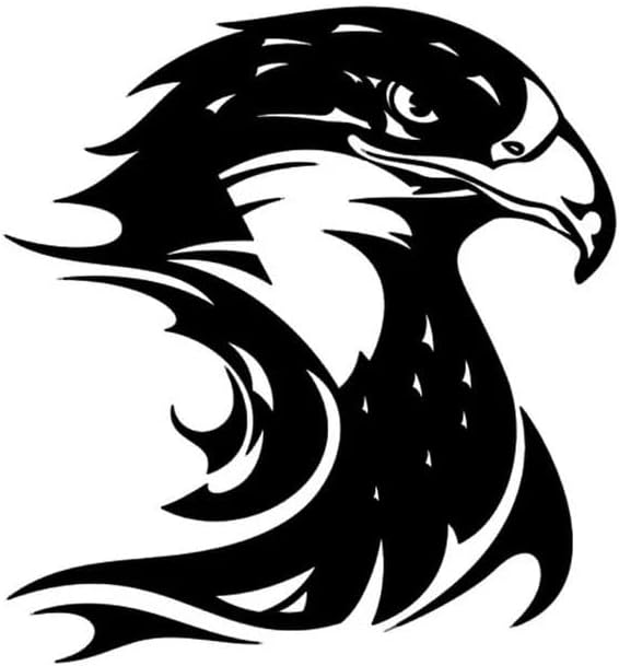 13.3x14.2cm Fire Flame Eagle's Hawk Head Decal Theme Car Sticker Vinyl Car Styling Accessories for Motorcycle,Bicycle,Laptop,Refrigerator,Mobile Phone,Helmet,Decorative Stickers