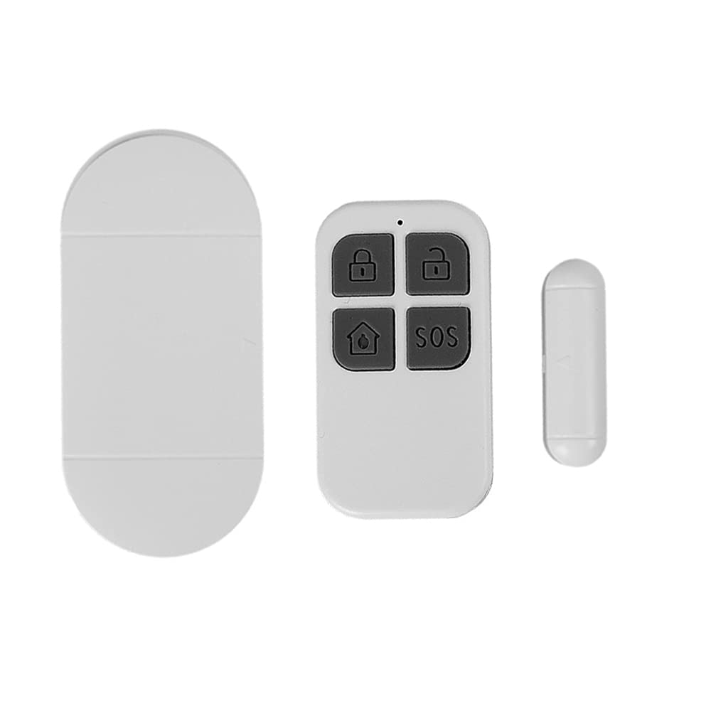 1 Paquete de Sensor de Alarma de Puerta inalámbrico con Control Remoto Sirena magnética antirrobo de 130 dB Advertencia de Baja Potencia en Espera Prolongada para Seguridad en el hogar