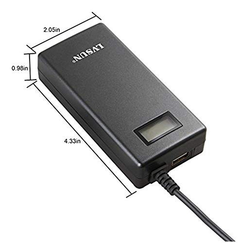 Slim Universal Laptop Charger Replacement AC Adapter 70W with Multi Connectors for HP BM Lenovo Thinkpad Dell Sony Fujitsu Acer Delta Gateway Toshiba Liteon Samsung Notebooks Ultrabook and More Black