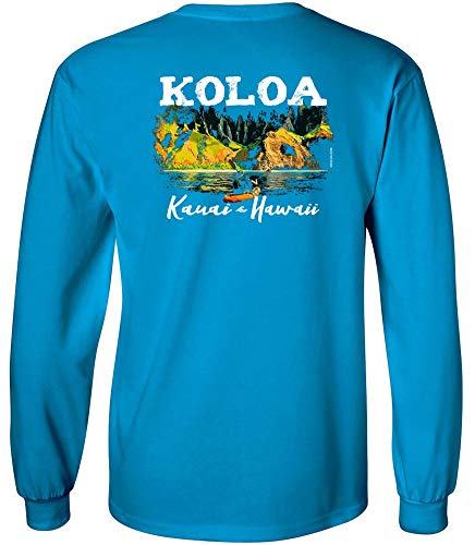 Koloa Surf Mens Kauai Coastline Classic Logo Long Sleeve Tee in Reg, Big and Tall