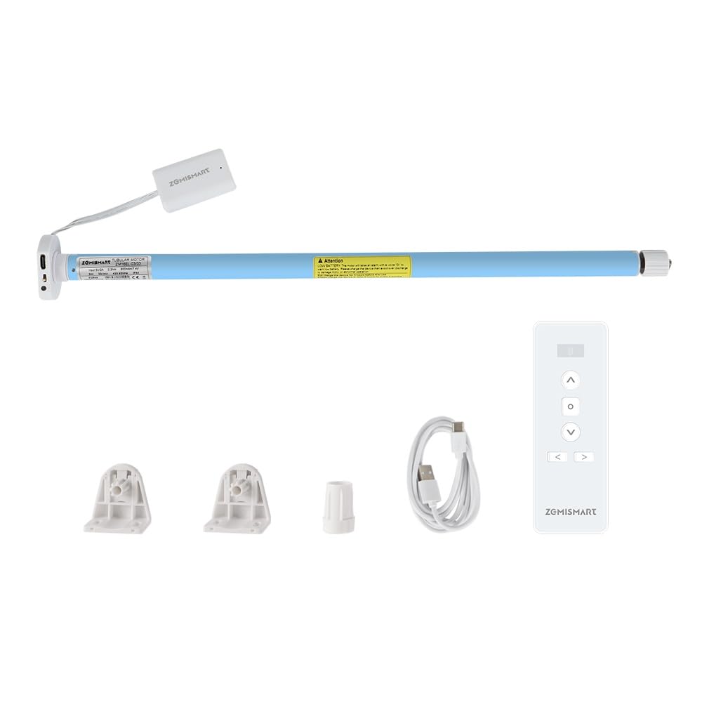 Smart Blinds Motor for 17mm/25mm/28mm Tube, Rechargeable Zigbee Roller Shade Motor, Works with Alexa & Google Home