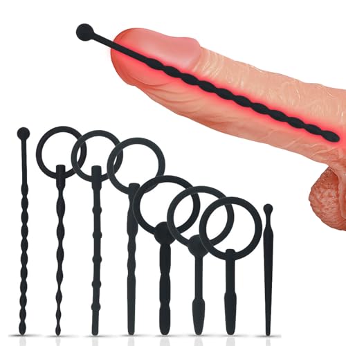 BDSMYOU 8 Harnröhren-Dilator set, Silikon Penis Plug,Mehrere Größen Prostata Massage SM Sexspielzeug für männer,Harnröhrensonden Harnröhre Katheter Perlen BDSM Sexspielzeug Tunnel Expander Fetisch