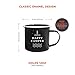 Journo Happy Camper Enamel Camping Mug - Black, 10 Oz (295 ml), Ecofriendly Outdoor Camper Mugs Ideal For Early Morning Coffee Or Cold Campfire Beer. (2 Custom Designs To Pick From Travel Co.) …