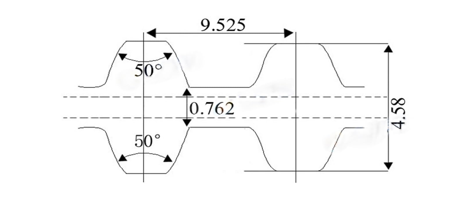 Doppelzahn-Zahnriemen Typ DL 12,7/20/25/38 mm Riemenbreite 250DL/270DL/280DL/300DL Zahnriemen Zahnriemen aus schwarzem Gummi(277DL,25mm)