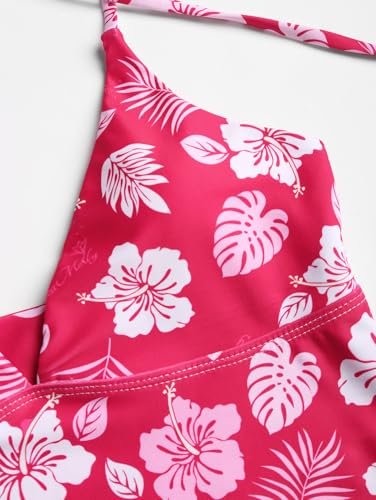 seamoly Floral Halter Tied Cheeky Tankini Set3