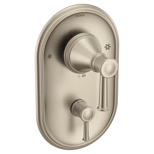Moen Belfield Brushed Nickel Posi-Temp Shower Valve with Built-in 3-Function Transfer Valve Trim Kit, Valve Required, T2310BN miniatura 1