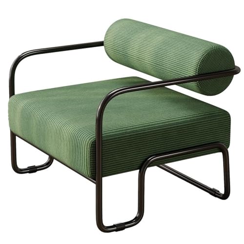 Sillón Curvo Tela Verde Menta