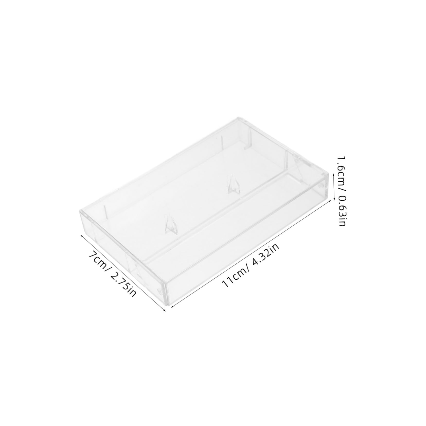 OSALADI Plastic Cassette Case Cassette Holder Tape Storage Audio Box Compact Portable Design