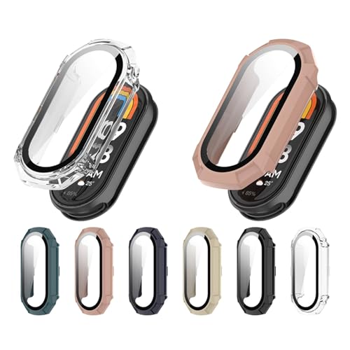 Funda Xiaomi Mi Band 9 GUMMMY con cristal templado PC antiarañazos 7