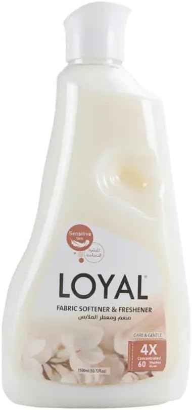 Fabric Softener & Freshener Concentrated, Care & Gentle, 60 Washes 1500ml, packaging may vary