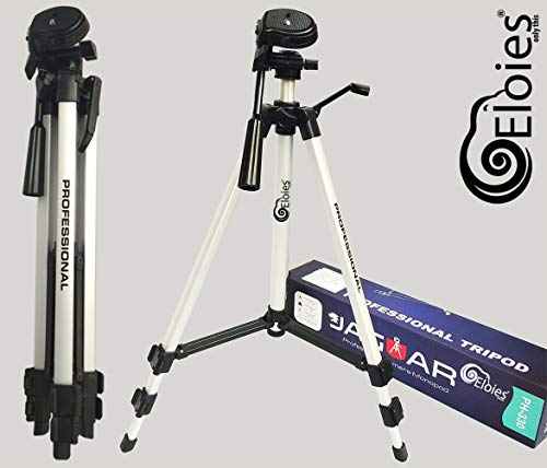Image of Eloies Tripod for DSLR, Camera | Operating Height: 5.57 Feet| Maximum Load Capacity up to 5kg | Portable Lightweight Aluminum Tripod 360 Degree Ball Head| Carry Bag Included53.1 Inch Free Mobile Tripod Clamp