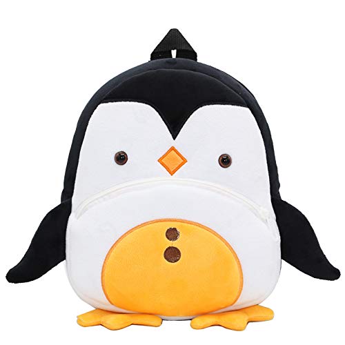 Bkrdty Sac à dos pour Enfants 2-4 Ans Maternelle Sac à Dos Dessin Animé Animaux Pingouins Cartable Scolaire Maternelle pour Filles Garcons