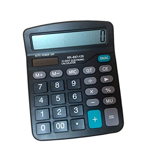 Eurdosmk Standard Function Calculator, Handheld Desktop Calculator with Large Display Big Buttons, Solar Battery Dual Power Scientific Calculator, 12 Digits Basic Calculator for Office, School, Home