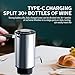 Upgraded Wine aerator Electric Wine Decanter, Rechargeable Automatic Wine Dispenser withStorage Base,Two Modes:long press to continuously Dispense wine/single press to Dispense75ml of Wine(Silver-set)