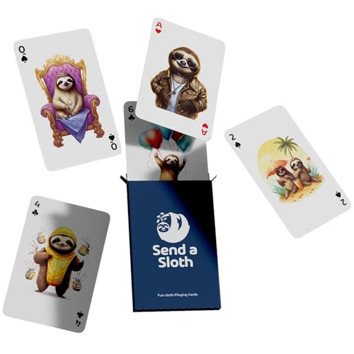 Barajas De Cartas Póker Con Diseño De Perezosos
