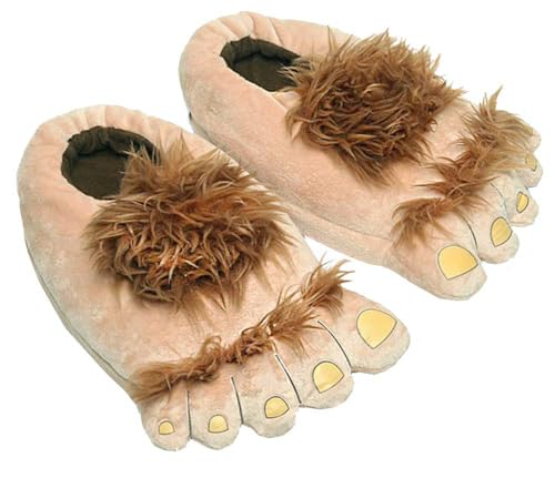 YTAONS Adult Autumn Winter Non-slipping Warm Home Shoes Funny House Shoes Indoor Cotton Slippers (Hobbit, One size)