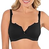 Smart & Sexy Women's Perfect Demi T-Shirt Bra, Black Hue (Micro), 34DDD