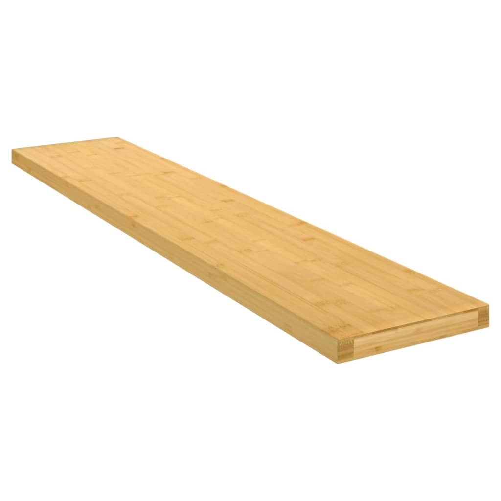 Estante de pared de bambú 100 x 20 x 4 cm, estante de pared estable para colgar para libros, decoración e imágenes, estante flotante rústico para salón, pasillo y oficina