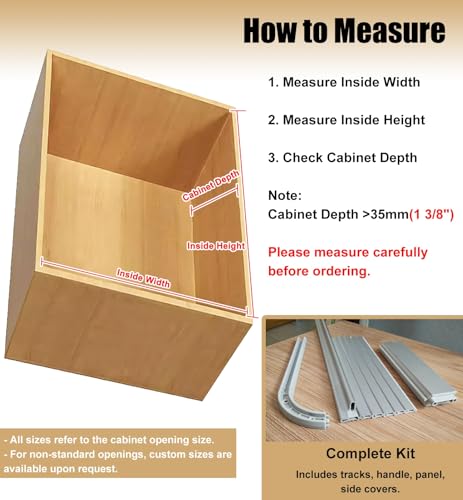 Kit de puerta corredera de alta gama con asa ergonómica y rieles guía de precisión 6