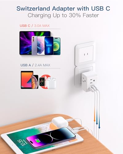 Image of 2 Pack US to Japan Plug Adapter, 2 Prong to 3 Prong Outlet Adapter with 3 AC Outlets 3 USB Ports(1 USB C), Type A Travel Power Converter Plug Adaptor for USA to Japanese Canada Mexico Philippines Peru