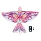Srliya Elektronischer Fliegender Vogel, Fliegendes RC-Vogelspielzeug, 2,4 GHz, USB-Aufladung, LED, Bionische Schlagflügel, Vogel für Drinnen und Draußen (Rose)