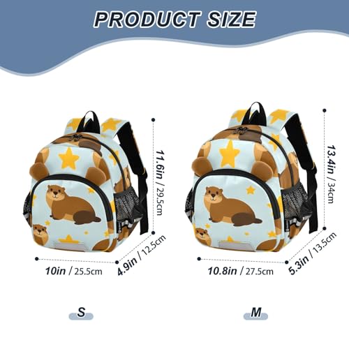 Kid's Backpack for Boys & Girls Toddler Bag Groundhog and Stars Backpack with Safety Leash2
