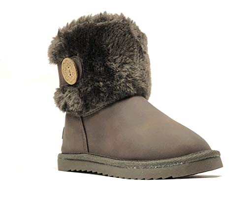 Image of REDVOLUTION Kids Boots Toddler Girls Cute Butterfly Bow | PomPom PU leather Boot (Toddler /Small Kid)