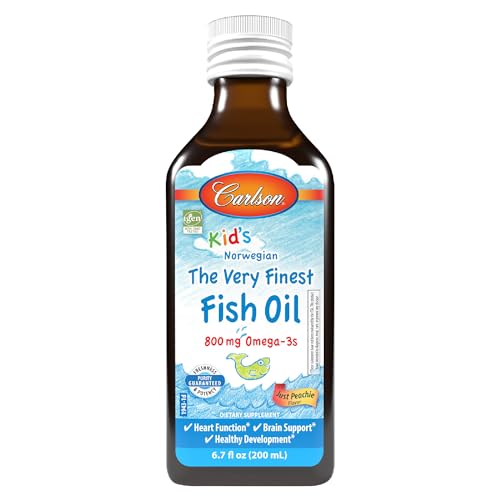 Carlson Labs Kid's The Very Finest Fish Oil, 800mg Just Peachie - 200 ml.