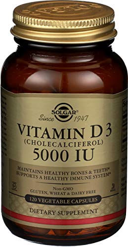 Solgar Vitamin D3 Cholecalciferol 5,000 IU, 120 Vegetable Capsules Solgar Vitamin D3 Cholecalciferol 5,000 IU, 120 Vegetable Capsules
