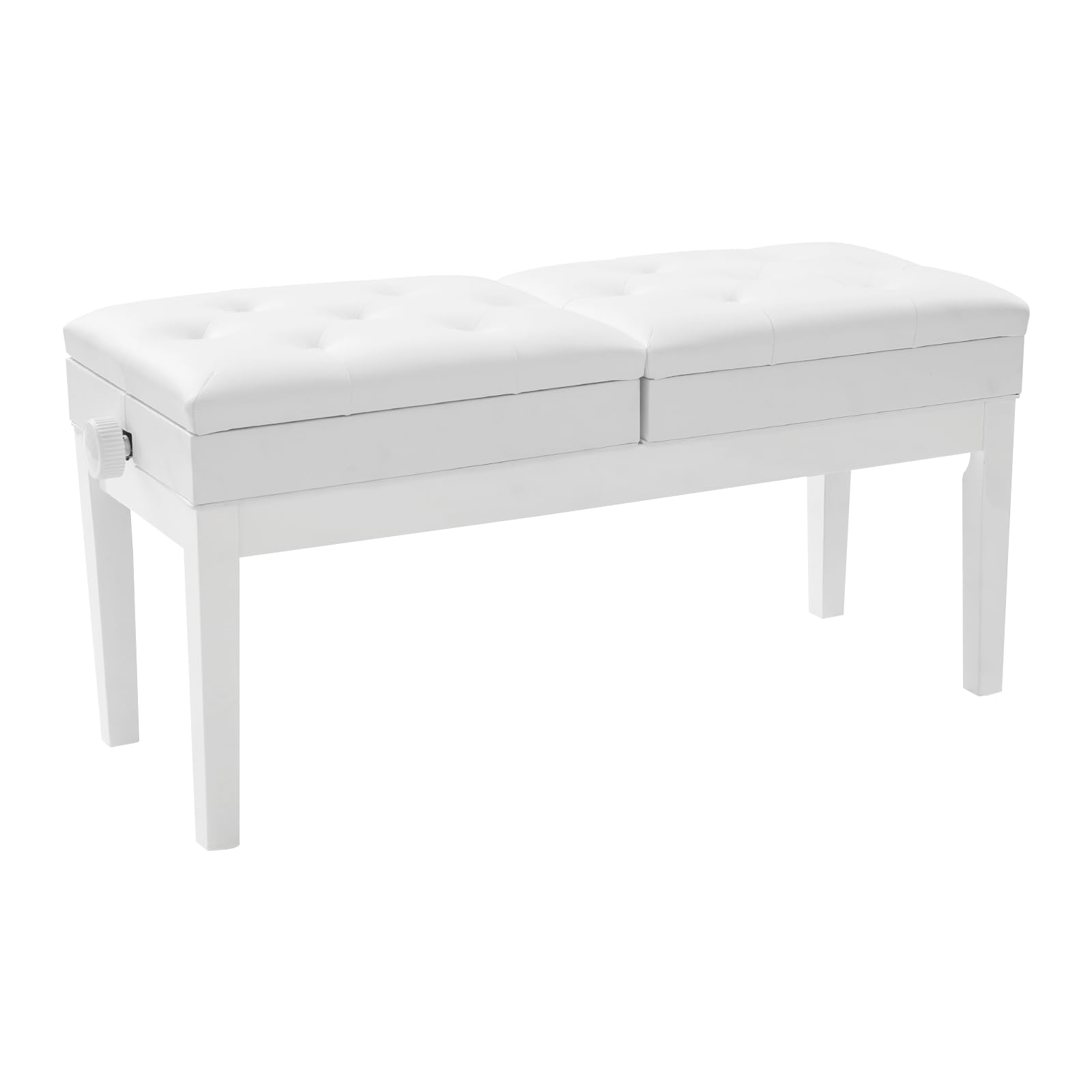 2-Sitzer-Design Höhenverstellbar Klavierhocker Klavierbank Höhenverstellbar Klavierstuhl Keyboard Bank E Piano Bench Ständer Weich gepolsterte Sitzfläche für Lehrer & Schüler, Duo-Auftritte