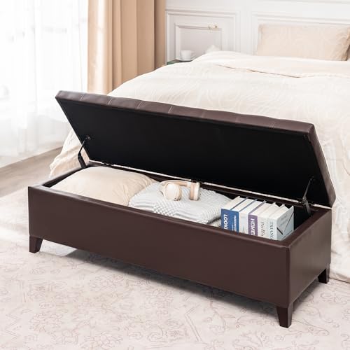 Image of Ottoman with Storage, 51 Inch Large Ottomans Storage Bench