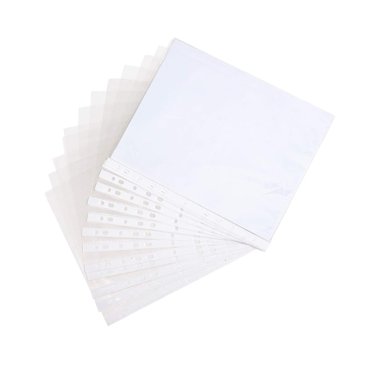 Protectores de Hojas A4 Perforados de 11 Agujeros PP 200 Piezas
