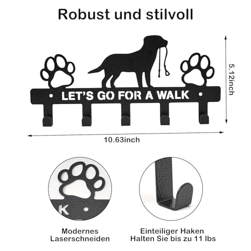 CMANLNYK Wandhaken Hundegarderobe - Hunde Garderobe Eingangs Schlüsselhaken, Kreative Eisenkunst Hundezubehör für Hundeleinen Halterung Wand, Halsband, Hundezubehör
