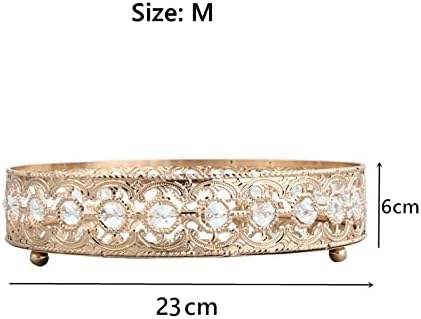 FMURY Nordic Vintage Hollow-Carved Glass Tray Dessert Fruit Jewelry Display Decorative Stand 23X23X6cm image 3