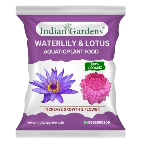 Indian Gardens - Lotus and Waterlily fertilizer | aquatic plant | slow-release Formula | organic plant food | Pouch model (Pack of 10)