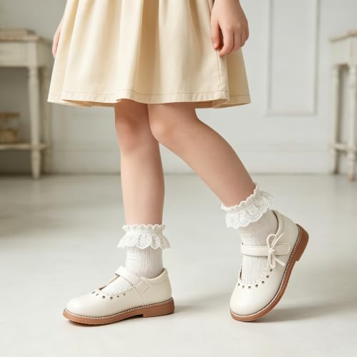 Image of GINFIVE Toddler Girls Mary Jane School Oxford Dress Flat Shoes for Wedding