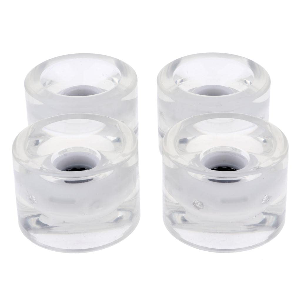 4 Piezas de Ruedas Luminosas para Longboard, Ruedas de Repuesto para Cruiser Skateboard, Ruedas de PU Resistentes a La Luz Nocturna para Descenso.